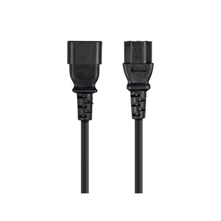 MONOPRICE Extension Cord - IEC 60320 C14 to IEC 60320 C13_ 18AWG_ 10A_ 3-Prong_ 6329